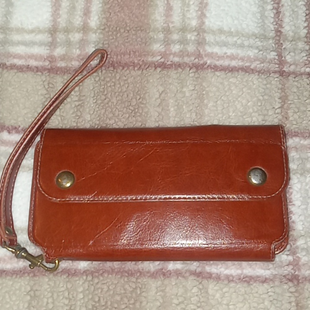 Cornmi womens leather wristlet